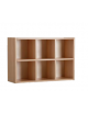 CASELLARIO A 6 CASELLE IN LEGNO APERTO - cm 76,2x24,6x51,4h - CONFORME AI CAM