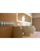 ASTA 7 PORTABICCHIERI COLORE LATTE - cm 75x13x22h - CONFORME AI CAM