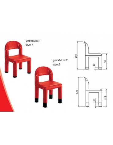 Sedia Polipropilene 2 altezze