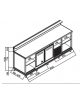 Banco bar refrigerato 2 sportelli motore interno da cm. 250 - Dimensioni esterne cm. 250 x 65 x 113h