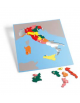INCASTRO DELL'ITALIA CON FONDO TRASPARENTE - MONTESSORI