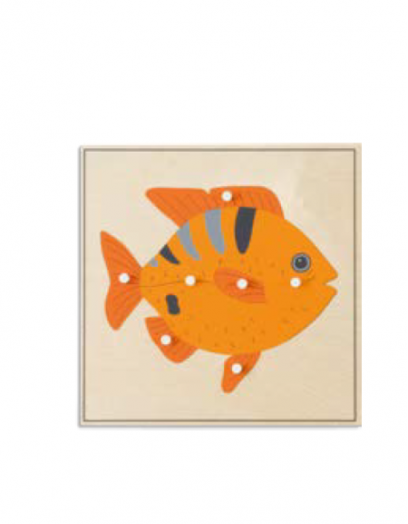 PUZZLE DEGLI ANIMALI: PESCE - MONTESSORI