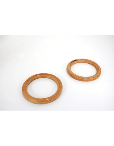 Coppia di anelli in legno lamellare - diametro mm 28