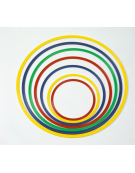 Cerchio di plastica colorato, sezione tonda, diametro cm 80.