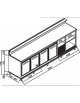 Banco bar refrigerato 4 sportelli grezzo con motore interno refrigerazione statica e predisposizione bancalina - cm 300x65x113h