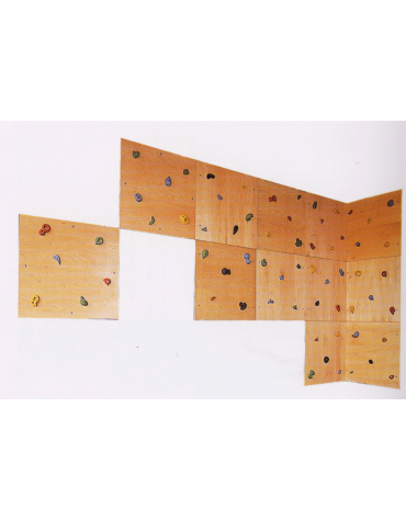 Sistema di arrampicata da fissare a muro composto da 12 pannelli cm 120x120