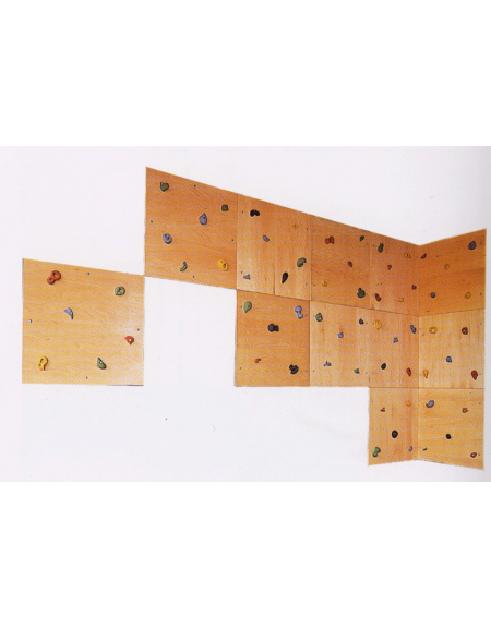 Sistema di arrampicata da fissare a muro composto da 12 pannelli cm 120x120