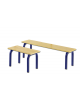 Panca per esercizi alla spalliera, piano in legno - Lunghezza cm 60