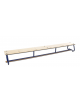 Panca svedese con telaio in acciaio e asse di equilibrio in legno - cm 300x30x35h