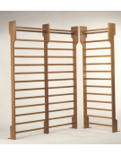 Spalliera svedese di legno faggio verniciato a 1 campata, Dimensioni cm 90x250h