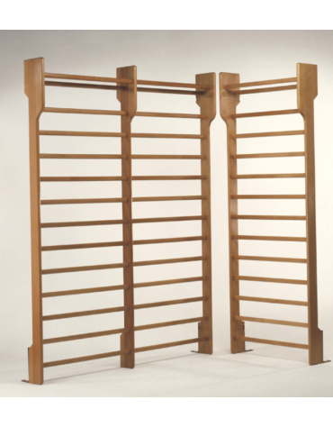 Spalliera svedese di legno faggio verniciato a 1 campata, Dimensioni cm 90x250h