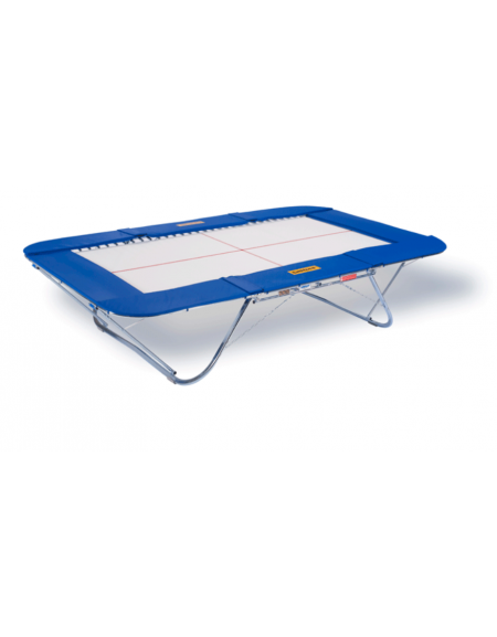 Trampolino elastico Master School, telo in poliestere, area disalto cm 366x183. dimensioni telaio cm 457x275x99h
