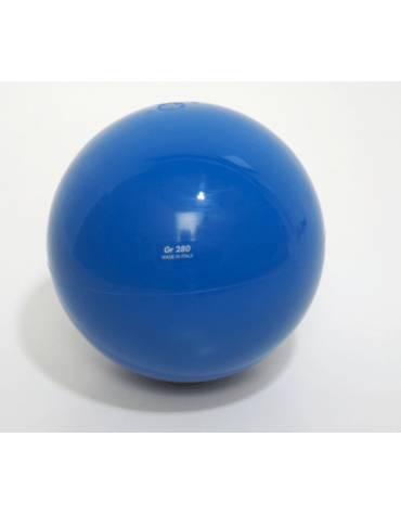 Palla per ginnastica ritmica, rigonfiabile, di gomma colorata, omologata FIG, peso gr 400