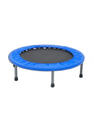 Mini trampolino rotondo. Struttura in tubolare di acciaio,  diametro cm 90, altezza cm 20