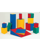 Parallelepipedo rivestito di B.tex colorato, realizzato di materiale espanso, densità 30 Kg/mq - cm 60x30x15h