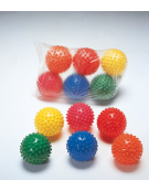 Pallina di gomma bugnata colorata - peso gr 100 e diametro 12 cm