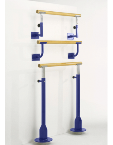 Supporto regolabile per sbarra danza in acciaio verniciato - da fissare a parete