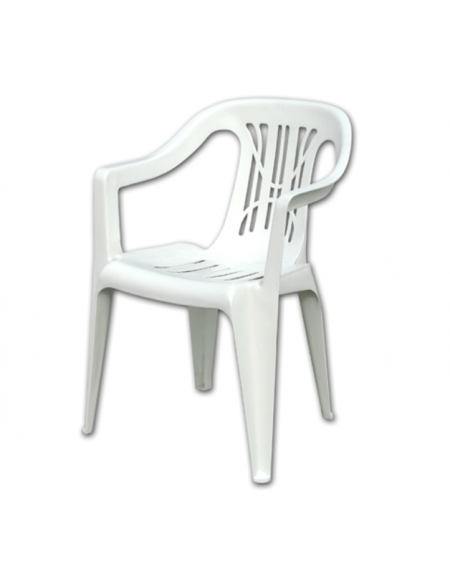 Sedia giudici di resina per esterno - colore bianco - impilabile 