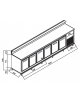 Banco bar refrigerato 6 sportelli motore interno da cm. 350 - Dimensioni esterne cm. 350 x 65 x 113h