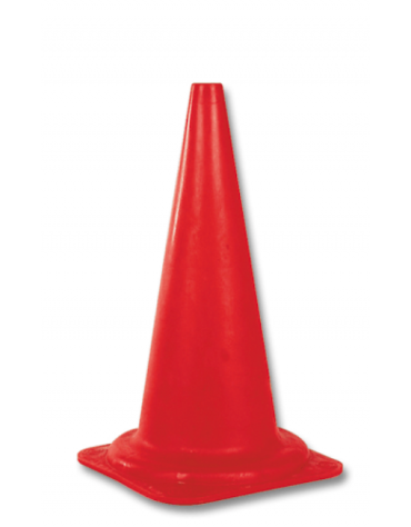 Cono stradale di plastica. Altezza cm 50.