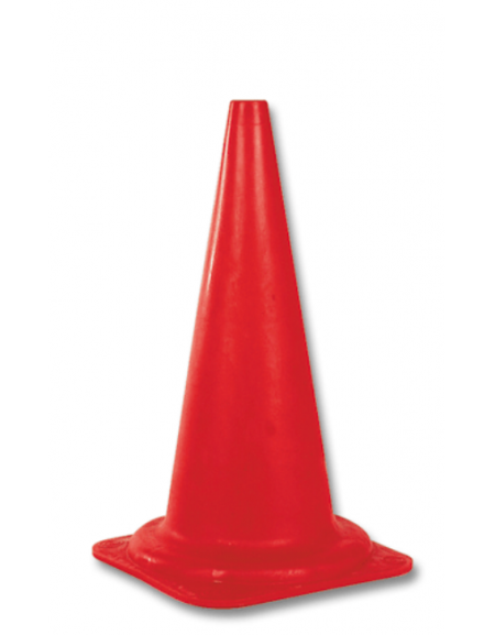 Cono stradale di plastica. Altezza cm 50.