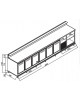 Banco bar refrigerato 6 sportelli motore interno da cm. 400 - Dimensioni esterne cm. 400 x 65 x 113h