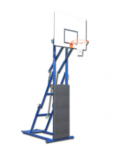 Struttura ricreativa basket e minibasket, struttura pieghevole in acciaio verniciato, tabellone in resina melamminica
