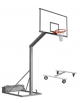 Impianto basket monotubolare di acciaio zincato, trasportabile - sbalzo cm 165. Tabelloni in resina