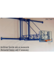 Impianto basket a muro modello TREVI chiudibile lateralmente a libro, certificato FIBA - Sbalzo di cm 325
