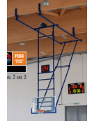 Impianto pallacanestro TOP a soffitto chiudibile posteriormente verso l'alto. Certificato FIBA