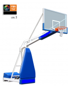 Impianto basket Hydroplay Club a funzione oleodinamica manuale. Certificato FIBA