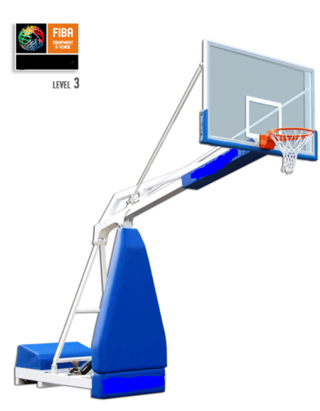 Impianto basket Hydroplay Club a funzione oleodinamica manuale. Certificato FIBA Impianto basket Hydroplay Club a funzione oleodinamica manuale. Certificato FIBA