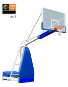 Impianto basket Hydroplay Club a funzione oleodinamica elettrico. Certificato FIBA