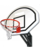 Coppia tabelloni basket e minibasket, struttura regolabile in altezza, canestro e retina da fissare a muro.