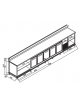 Banco bar refrigerato 5 sportelli motore interno da cm. 450 - Dimensioni esterne cm. 450 x 65 x 113h