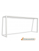 Coppia porte calcio ridotto in alluminio, sezione mm 80, modello mobile con base, dimensioni cm 400x200