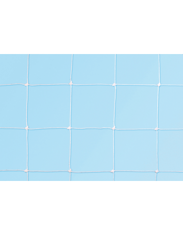 Coppia reti per porte calcio regolamentari, in polietilene diametro mm 3, profondità cm 100/200.
