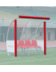 Protezione paraspigoli per panchine di gomma ad alta densità rivestita di materiale sintetico