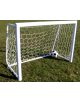 Coppia porte  mini-calcio  professionali  in  acciaio  con  reti,  cm 150x110,  diametro  mm 80