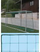 Rete  in polietilene verde di protezione fondocampo, lavorazione con nodo - diametro mm 3, maglia cm 13x13