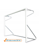 Coppia porte calcetto in alluminio verniciato, cm 300x200, modello mobile con base e reggirete reclinabile