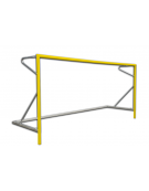 Coppia porte beach soccer in alluminio verniciato, dimensioni interne cm 550x220