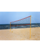 Set beach volley per uso ricreativo costituito di pali componibili con tiranti e rete