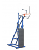 Struttura streetball, pieghevole in acciaio verniciato con base porta zavorra, tabellone in resina.