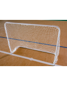 Coppia porte  in acciaio verniciato unihockey con reti di nylon, dimensioni cm 150x110
