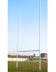 Coppia porte rugby regolamentari in alluminio verniciato.  Altezza fuori terra mt 11