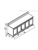 Banco bar refrigerato 5 sportelli motore esterno da cm. 250x65x113h