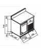 Retrobanco refrigerato per bar 1 sportello+motore interno - Refrigerazione statica 0° +8°C  - cm. 100x55x95/112h