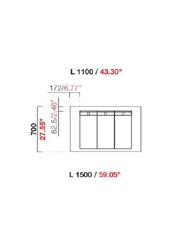 Banco pozzetti gelato o granite senza riserva - Refrigerazione ventilata - N° 6 Carapine da Lt 7,5