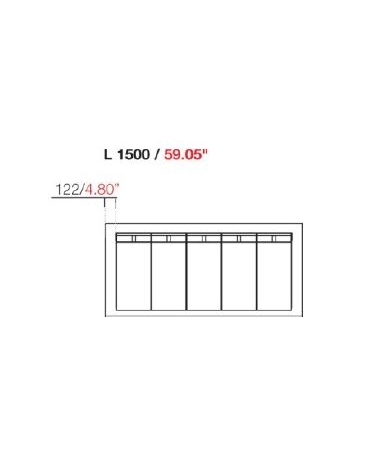 Banco pozzetti gelato o granite senza riserva - Refrigerazione ventilata - N° 10 Carapine da Lt 7,5